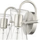 Camellia 2 Light 13.4 inch Brushed Nickel Vanity Light Wall Light